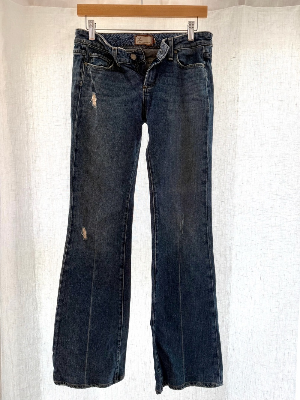 Vintage Paige Women’s Distressed Bootcut Jeans
